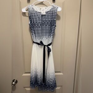 Sun dress - white/navy